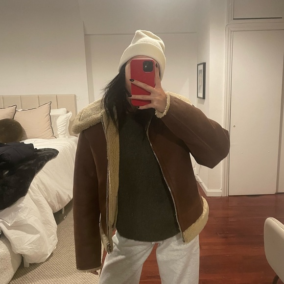 Mango shearling collar jacket - Picture 3 of 5